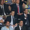 Louis Ducruet, Andrea et Pierre Casiraghi - Louis Ducruet, Pierre et Andrea Casiraghi supportent l'équipe belge lors du match de l'Euro 2016 entre la Suède et la Belgique à Nice le 22 juin 2016. La Belgique gagne 1-0 et rejoint les huitièmes de finale. © Cyril Moreau / Bestimage