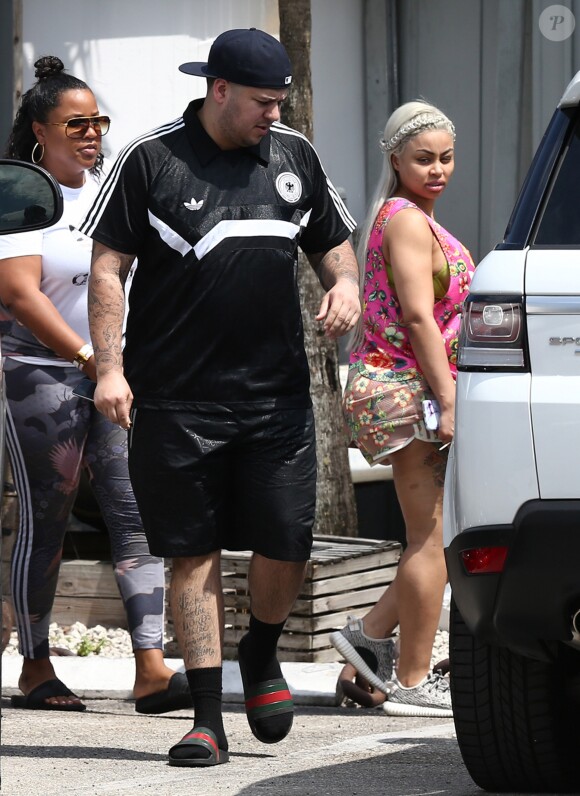 Blac Chyna et Rob Kardashian à Miami, le 13 mai 2016