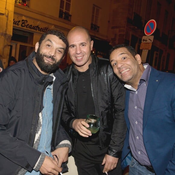 Exclusif - Le physionomiste Big John, Ramzy Bédia, Cut Killer et Cartouche - L'acteur et réalisateur Jalil Lespert fête ses 40 ans au restaurant l'Oiseau à Paris le 3 juin 2016. © Cyril Moreau/Bestimage