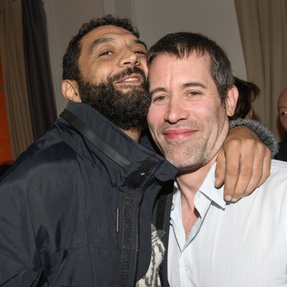 Exclusif - Ramzy Bédia et Jalil Lespert - L'acteur et réalisateur Jalil Lespert fête ses 40 ans au restaurant l'Oiseau à Paris le 3 juin 2016. © Cyril Moreau/Bestimage