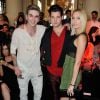 La princesse Maria Olympia de Grèce, Peter Brant Jr. et Gabriel-Kane Day-Lewis assistent au défilé Balmain (collection homme printemps-été 2017) à l'hôtel Potocki. Paris, le 25 juin 2016.