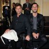 Jwan Yosef et Ricky Martin assistent au défilé Balmain (collection homme printemps-été 2017) à l'hôtel Potocki. Paris, le 25 juin 2016.