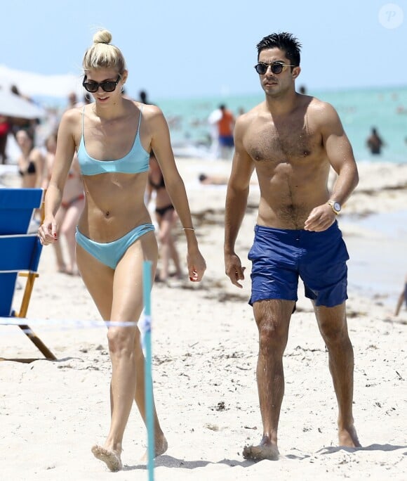 Devon Windsor et son compagnon à Miami Beach, le 26 juin 2016.