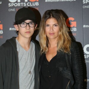 Isabelle Funaro et son fils Sean - Inauguration du CMG Sports Club ONE Saint-Lazare au 11-13 rue Boursault à Paris, le 28 avril 2016. © CVS/Bestimage