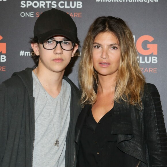 Isabelle Funaro et son fils Sean - Inauguration du CMG Sports Club ONE Saint-Lazare au 11-13 rue Boursault à Paris, le 28 avril 2016. © CVS/Bestimage28/04/2016 - Paris