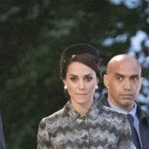 Le prince Harry, Kate Catherine Middleton, duchesse de Cambridge, et le prince William, duc de Cambridge - La famille royale d'Angleterre lors des commémorations du centenaire de la Bataille de la Somme à Thiepval. Le 30 juin 2016