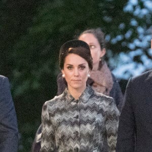 Le prince Harry, Kate Catherine Middleton, duchesse de Cambridge, et le prince William, duc de Cambridge - La famille royale d'Angleterre lors des commémorations du centenaire de la Bataille de la Somme à Thiepval. Le 30 juin 2016