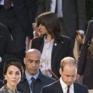 Le prince Harry, Kate Catherine Middleton, duchesse de Cambridge, et le prince William, duc de Cambridge - La famille royale d'Angleterre lors des commémorations du centenaire de la Bataille de la Somme à Thiepval. Le 30 juin 2016