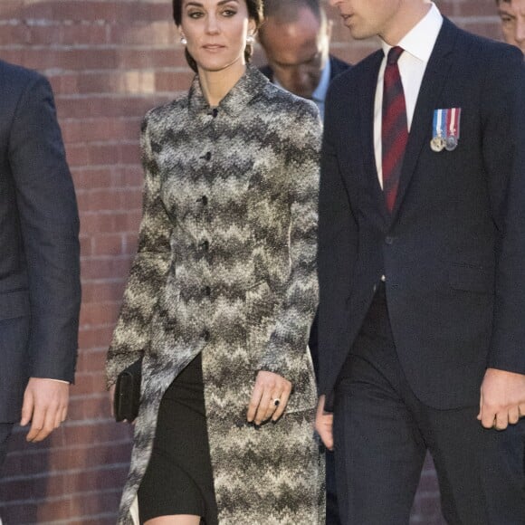 Le prince Harry, Kate Catherine Middleton, duchesse de Cambridge, et le prince William, duc de Cambridge - La famille royale d'Angleterre lors des commémorations du centenaire de la Bataille de la Somme à Thiepval. Le 30 juin 2016