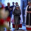 La reine Elisabeth II et le duc d'Edinburgh arrivent à l'abbaye de Westminster dans le cadre des commémorations du centenaire de la Bataille de la Somme. Cette bataille fût la plus meurtrière de la Première Guerre Mondiale. Londres, le 30 juin 2016.