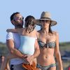 Alessandra Ambrosio avec son mari Jamie Mazur et ses enfants Anja et Noah en vacances à Ibiza, le 1er juillet 2016