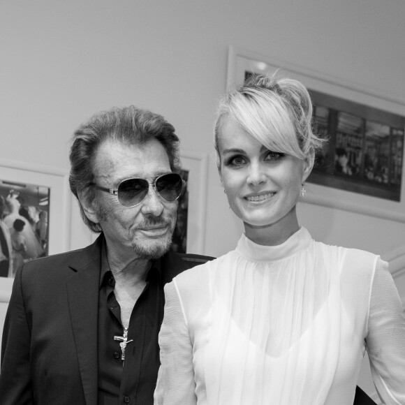 Johnny Hallyday et sa femme Laeticia Hallyday au défilé Christian Dior haute houture automne-hiver 2016-2017 à Paris. Le 4 juillet 2016 © Olivier Borde / Bestimage