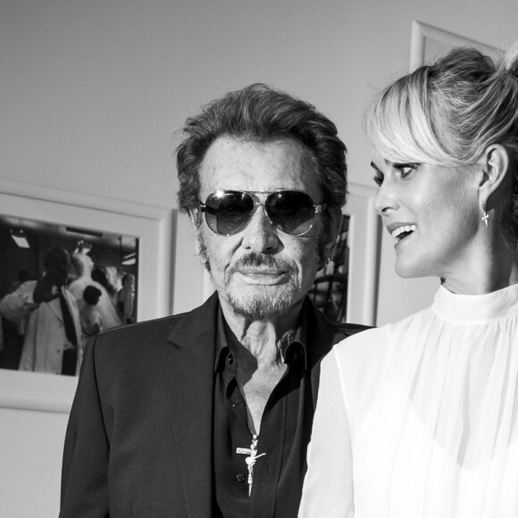 Johnny Hallyday et sa femme Laeticia Hallyday au défilé Christian Dior haute houture automne-hiver 2016-2017 à Paris. Le 4 juillet 2016 © Olivier Borde / Bestimage