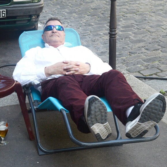 Exclusif - Jean-Marie Bigard - Tournage du film "Vive la crise" à Paris. Le 7 juin 2016 © Daniel Angeli / Bestimage