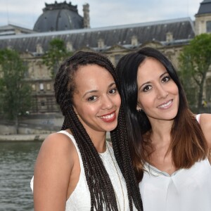 Exclusif - Sandy Lewis Godefroy et Fabienne Carat - Soirée "Fête des fictions de France 3" à la péniche La Balle au Bond au port des Saints-Pères à Paris, le 4 juillet 2016. © Lionel Urman/Bestimage