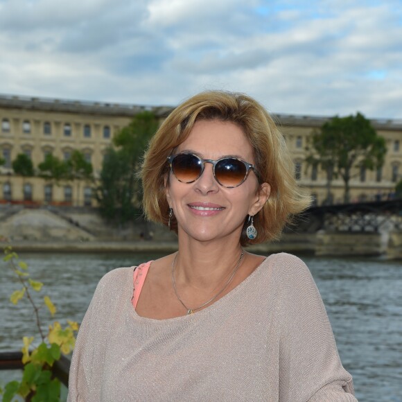 Exclusif - Corinne Touzet - Soirée "Fête des fictions de France 3" à la péniche La Balle au Bond au port des Saints-Pères à Paris, le 4 juillet 2016. © Lionel Urman/Bestimage