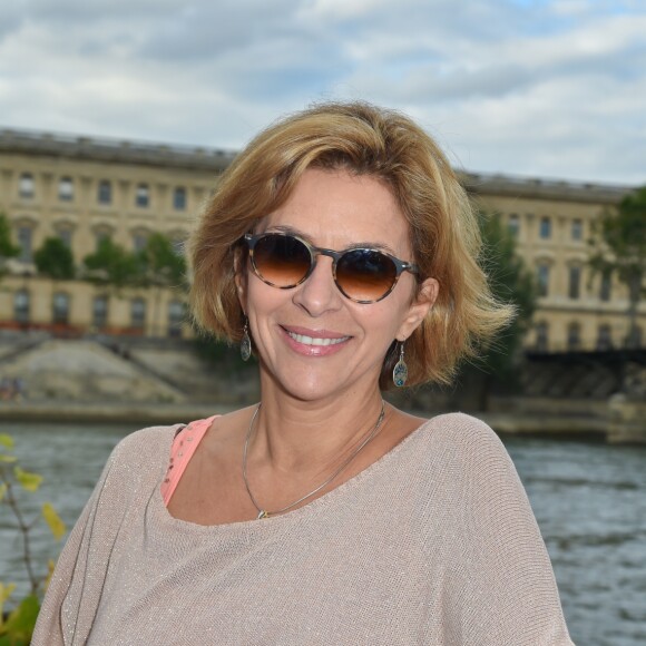 Exclusif - Corinne Touzet - Soirée "Fête des fictions de France 3" à la péniche La Balle au Bond au port des Saints-Pères à Paris, le 4 juillet 2016. © Lionel Urman/Bestimage