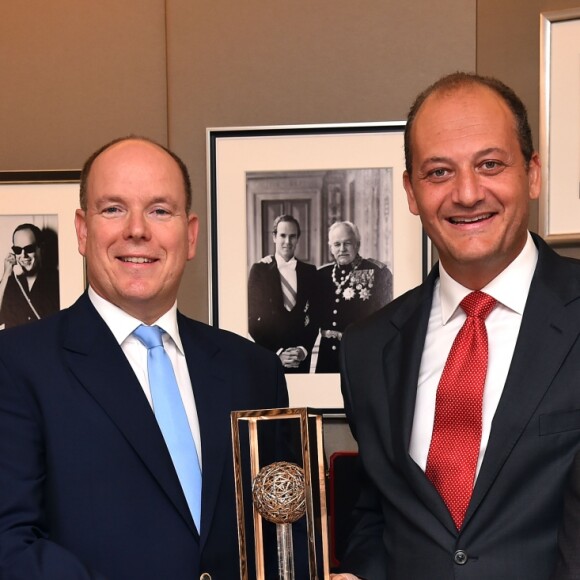 Exclusif - Guest, Le Prince Albert II de Monaco, Fabrice Pastor, guest à la présentation par la maison Cartier du Trophée Fabrice Pastor du Monte-Carlo Padel Master à Monaco le 1er juillet 2016. © Bruno Bébert / Bestimage