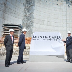 Exclusif - Le prince Albert II de Monaco à la pose de la première pierre de l'ensemble immobiler "One Monte Carlo" à Monaco le 5 juillet 2016
