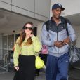 Lamar Odom et Khloe Kardashian arrivent à LAX, le 4 mai 2012
