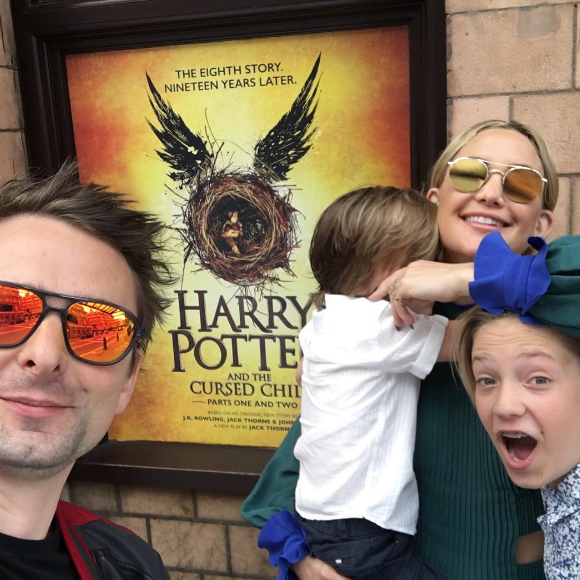 Matthew Bellamy fête l'anniversaire de son fils Bingham avec son ex Kate Hudson et son fils Ryder. Photo publiée sur Instagram le 9 juillet 2016