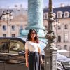 Exclusif - Priyanka Chopra se promène Place Vendôme à Paris le 22 juin 2016.