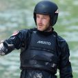 Exclusif - Pierre Casiraghi à Malcesine sur le Lac de Garde le 8 juillet 2016, lors du 2e jour de course de la 2e étape du GC32 Racing Tour qu'il dispute à bord du catamaran Malizia, impliqué dans un très impressionnant accident qui n'a par miracle fait de dégâts que matériels.