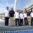 Pierre Casiraghi, vice-président du Yacht Club de Monaco, lors de la conférence de presse de présentation avec Giovanni Soldini du bateau Maserati Multi70 skippé par Giovanni Soldini au Yacht Club de Monaco le 29 juin 2016