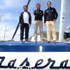 Pierre Casiraghi, vice-président du Yacht Club de Monaco, lors de la conférence de presse de présentation avec Giovanni Soldini du bateau Maserati Multi70 skippé par Giovanni Soldini au Yacht Club de Monaco le 29 juin 2016