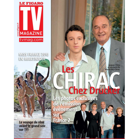 Jacques Chirac et son petit fils Martin en couverture de TV Magazine, parution le 29 novembre 2009.