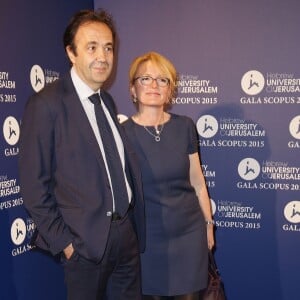 Claude Chirac et son mari, Frédéric Salat-Baroux - Patrick Drahi se voit décerner le Prix Scopus au cours du Gala éponyme le 18 mars 2015 à Paris.