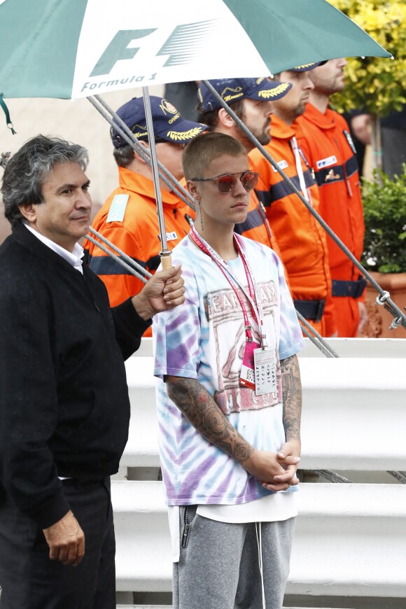 Justin Bieber lors du 74ème Grand Prix de Formule 1 de Monaco, le 29 mai 2016.