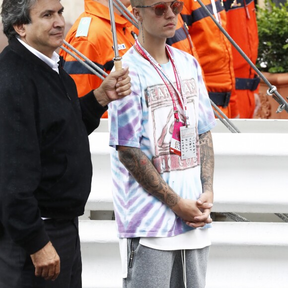 Justin Bieber lors du 74ème Grand Prix de Formule 1 de Monaco, le 29 mai 2016.
