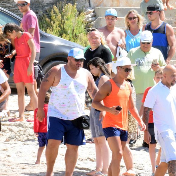 Cristiano Ronaldo profite avec ses proches et notamment son fils Cristiano Jr. de ses vacances dans les Baléares, ici à Formentera le 19 juillet 2016.