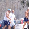 Cristiano Ronaldo profite avec ses proches et notamment son fils Cristiano Jr. de ses vacances dans les Baléares, ici à Formentera le 19 juillet 2016.