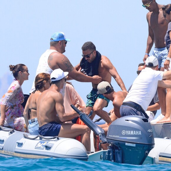 Cristiano Ronaldo profite avec ses proches et notamment son fils Cristiano Jr. de ses vacances dans les Baléares, ici à Formentera le 19 juillet 2016.