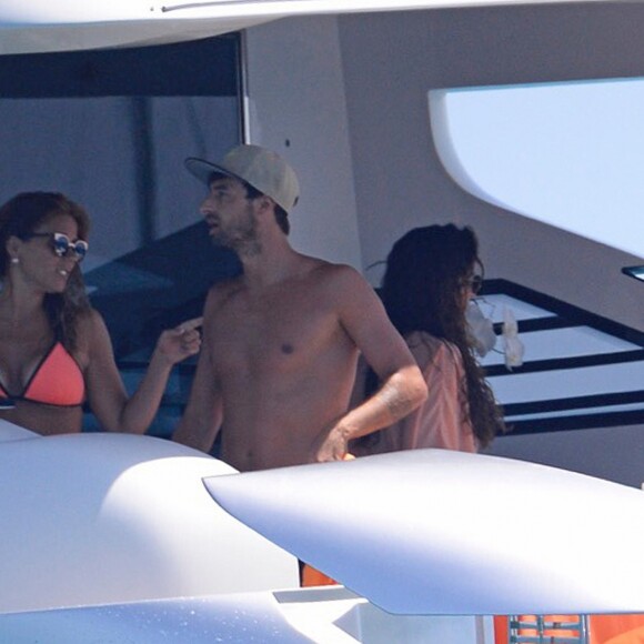 Cristiano Ronaldo profite avec ses proches et notamment son fils Cristiano Jr. de ses vacances dans les Baléares, ici à Formentera le 19 juillet 2016.