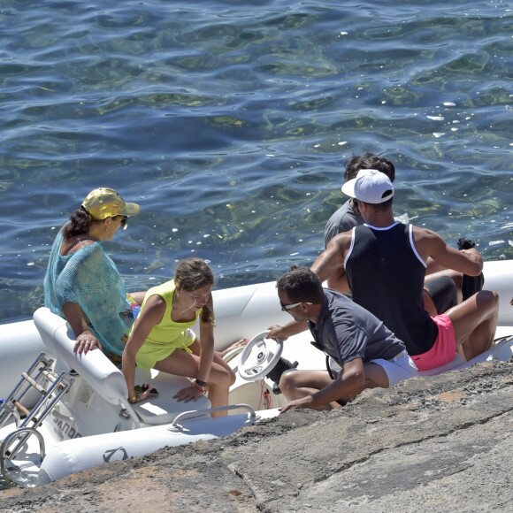 Cristiano Ronaldo en vacances en famille à Ibiza le 17 juillet 2016.
