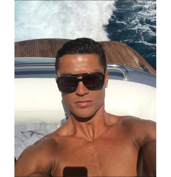 Cristiano Ronaldo en vacances sur un yacht, photo Instagram en juillet 2016