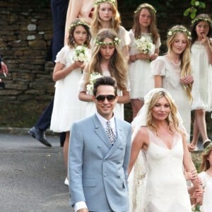 Mariage de Kate Moss et Jamie Hince à Southrop au Royaume-Uni, le 1er juillet 2011.