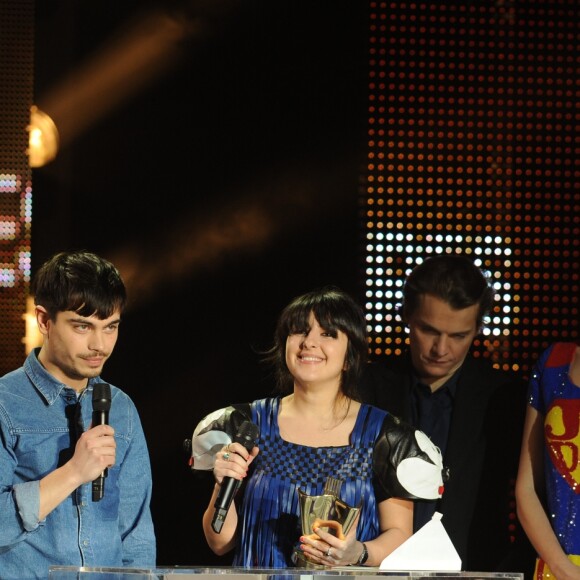 Lilly Wood and the Prick reçoit la Victoire de la "Révélation du public" devant Helena Noguerra et Bénabar - 26ème Victoires de la Musique au Zénith de Lille, le 9 février 2011.