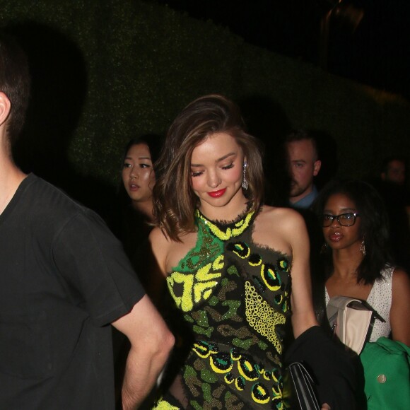 Miranda Kerr et Evan Spiegel à West Hollywood, Los Angeles, le 15 février 2016.