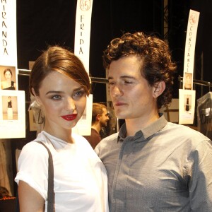 ORLANDO BLOOM ET MIRANDA KERR - BACKSTAGE DU DEFILE DIOR AU MUSEE RODIN A PARIS - COLLECTION PRET A PORTER PRINTEMPS ETE 2012  201230/09/2011 - paris