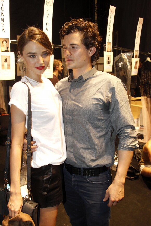 ORLANDO BLOOM ET MIRANDA KERR - BACKSTAGE DU DEFILE DIOR AU MUSEE RODIN A PARIS - COLLECTION PRET A PORTER PRINTEMPS ETE 2012  201230/09/2011 - paris