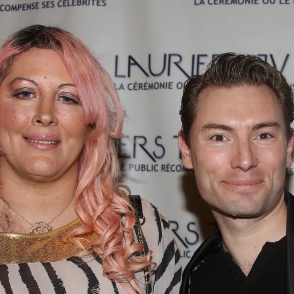 Loana Petrucciani et son compagnon Fred - Soirée des Lauriers TV Awards au Théâtre des Variétés à Paris, le 13 janvier 2016. © Denis Guigneboug/Bestimage