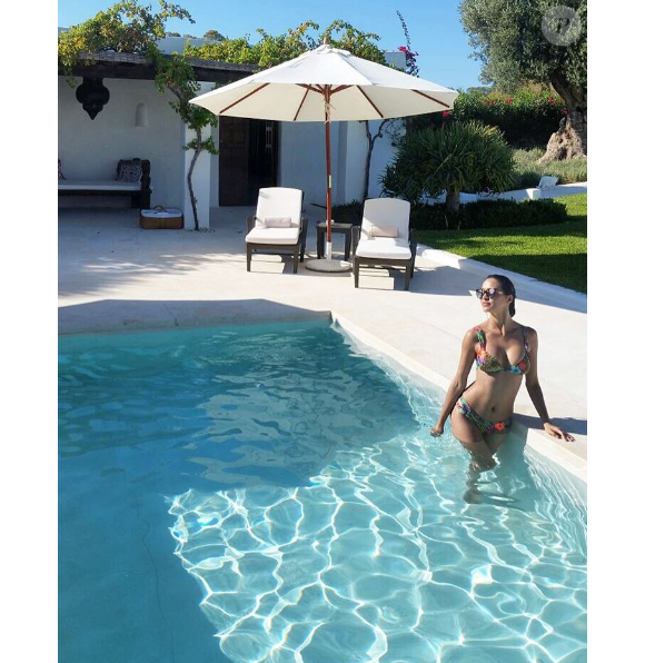Leila Ben Khalifa en vacances à Ibiza le 24 juillet 2016.
