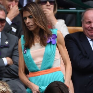 Marion Bartoli, amaigrie et malade, dans les tribunes de Wimbledon le 9 juillet 2016.