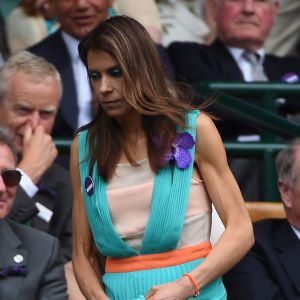 Marion Bartoli, amaigrie et malade, dans les tribunes de Wimbledon le 9 juillet 2016.