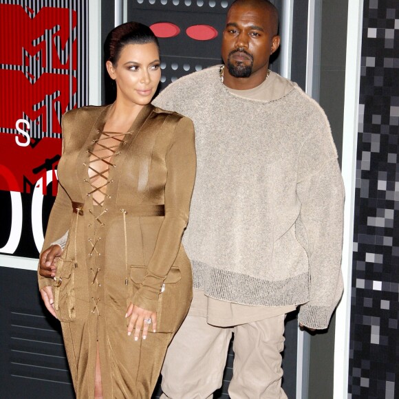 Kim Kardashian (enceinte) et Kanye West à la Soirée des MTV Video Music Awards à Los Angeles le 30 aout 2015. © CPA/Bestimage