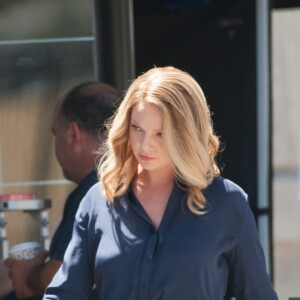 Katherine Heigl enceinte sur le tournage de la série "Doubt" à Los Angeles le 26 juillet 2016.